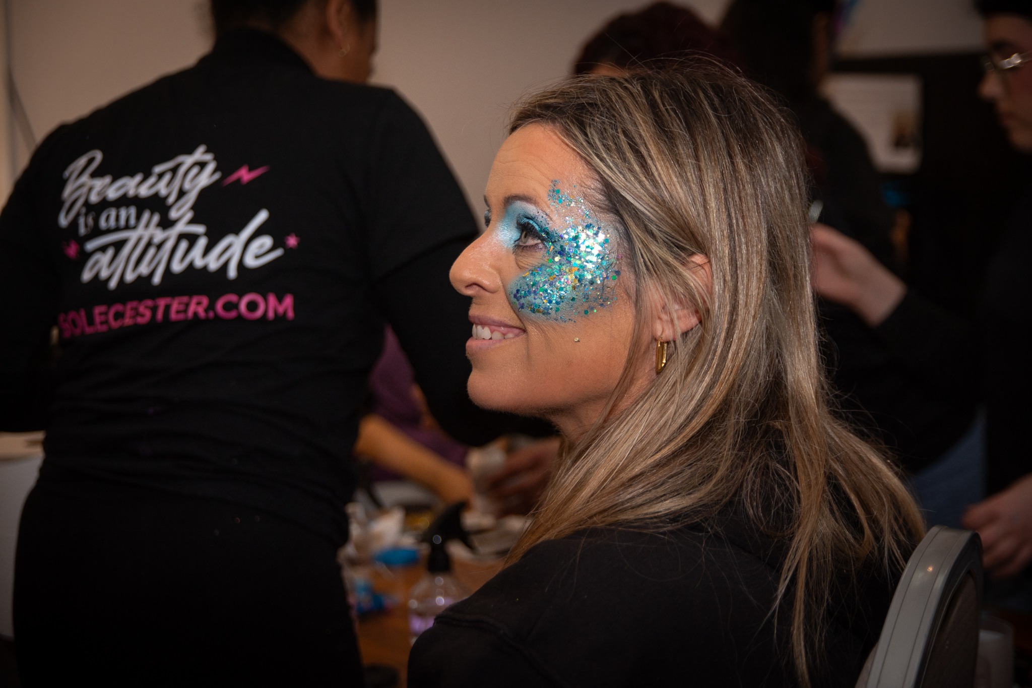 Maquillaje y detalle de Carnaval