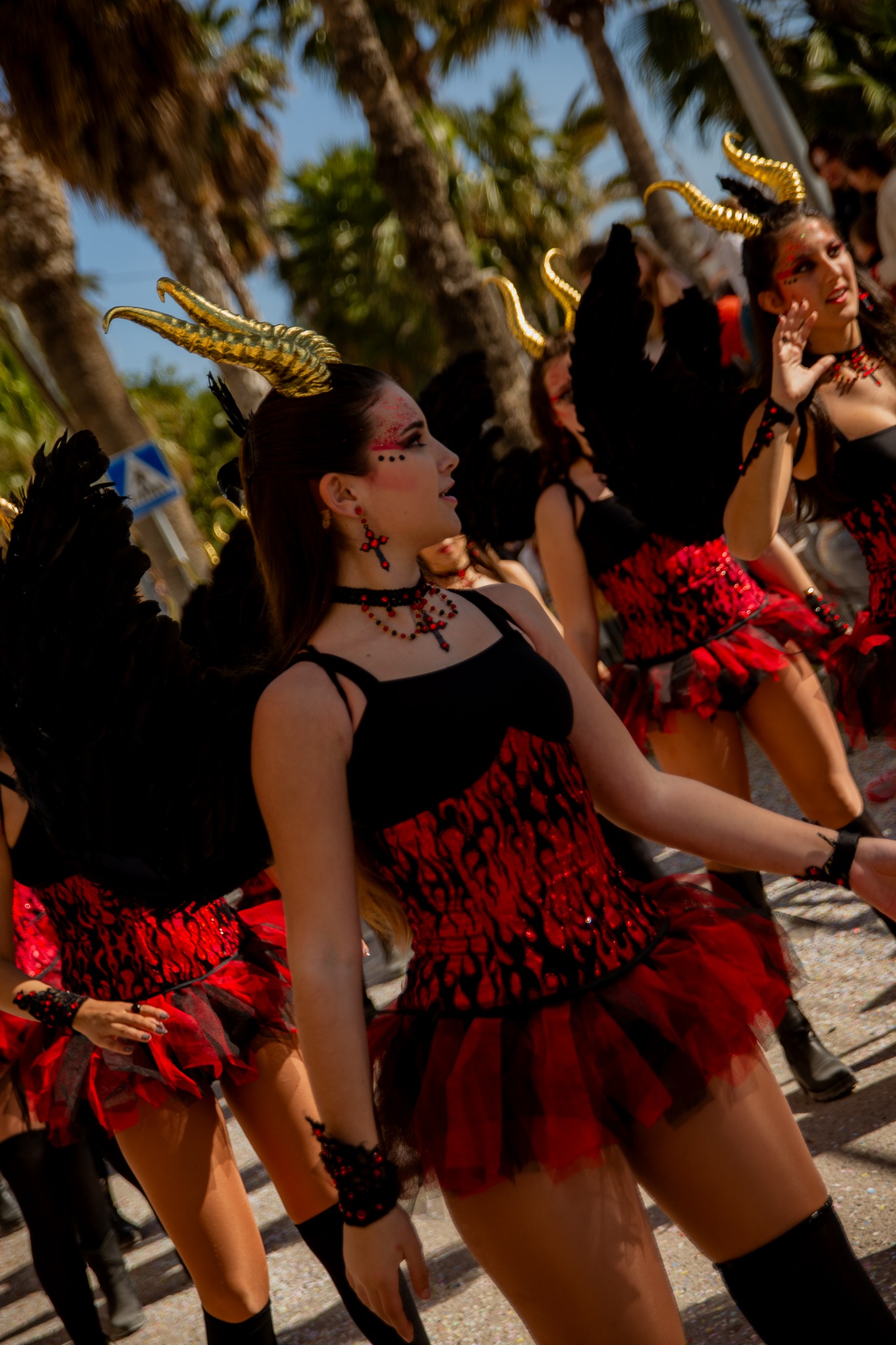 Colla en desfile de Carnaval