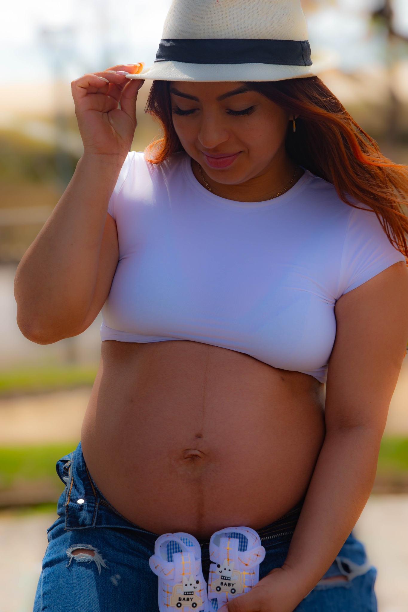 Sesión de embarazo natural